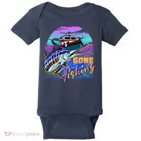 Gone Fishing Marlin Boat Baby Bodysuit thumb 0