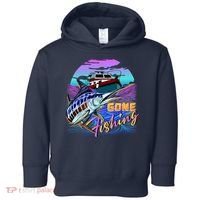 Gone Fishing Marlin Boat Toddler Hoodie thumb 0