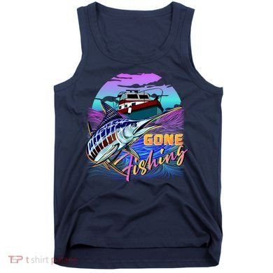 Gone Fishing Marlin Boat Tank Top