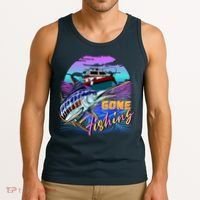 Gone Fishing Marlin Boat Tank Top thumb 3