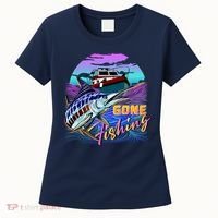Gone Fishing Marlin Boat Women's T-Shirt thumb 0