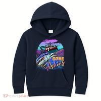 Gone Fishing Marlin Boat Kids Hoodie thumb 0