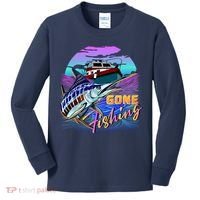 Gone Fishing Marlin Boat Kids Long Sleeve Shirt thumb 0