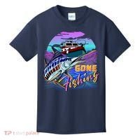 Gone Fishing Marlin Boat Kids T-Shirt thumb 0