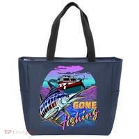 Gone Fishing Marlin Boat Tote Bag thumb 0