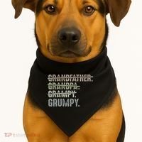Grumpy For Men Grandfather Grandpa Grampy Grumpy USA-Made Doggie Bandana thumb 1