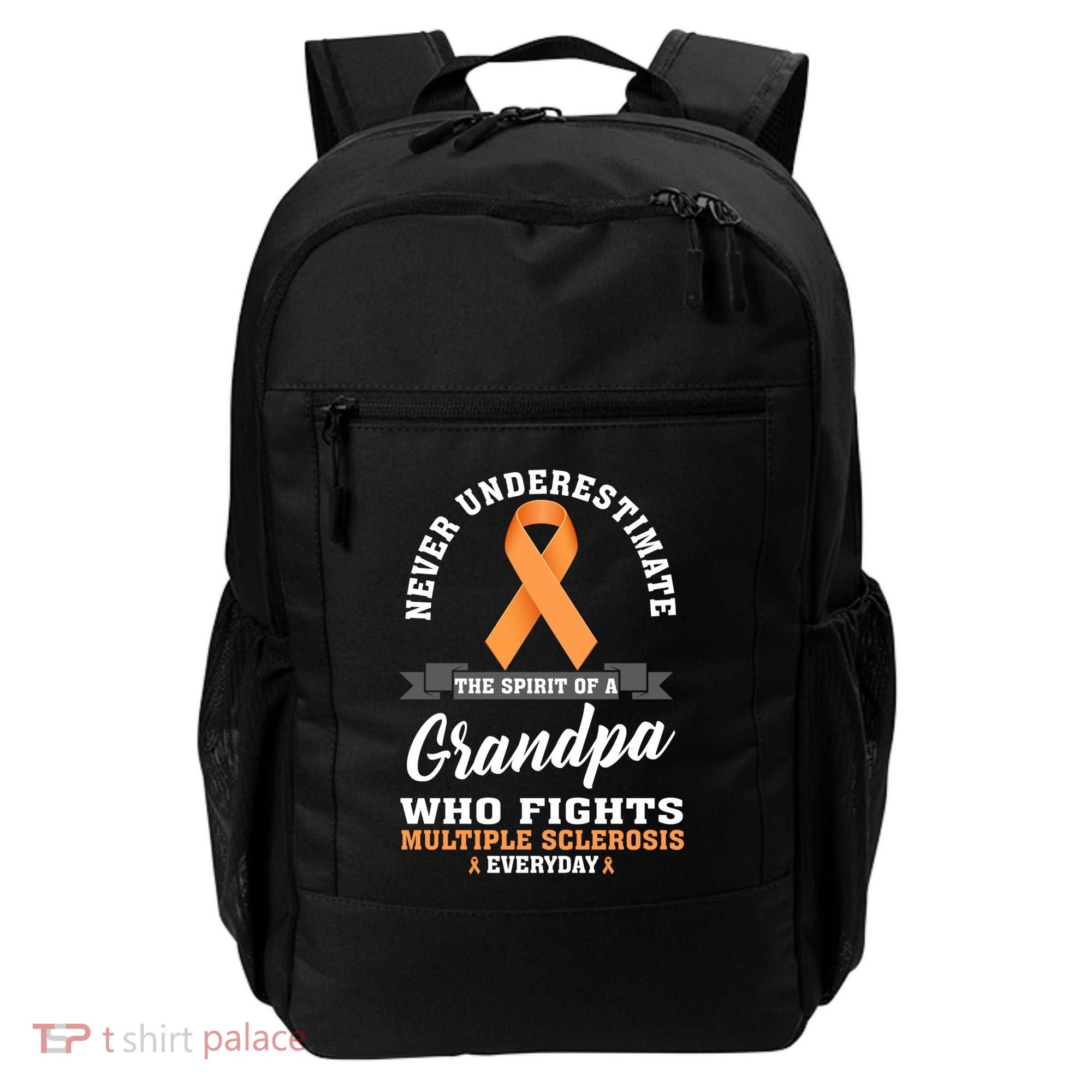 Grandpa Fights Multiple Sclerosis Ms Warrior Gift Backpack