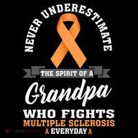 Grandpa Fights Multiple Sclerosis Ms Warrior Gift Women's Hoodie thumb 2