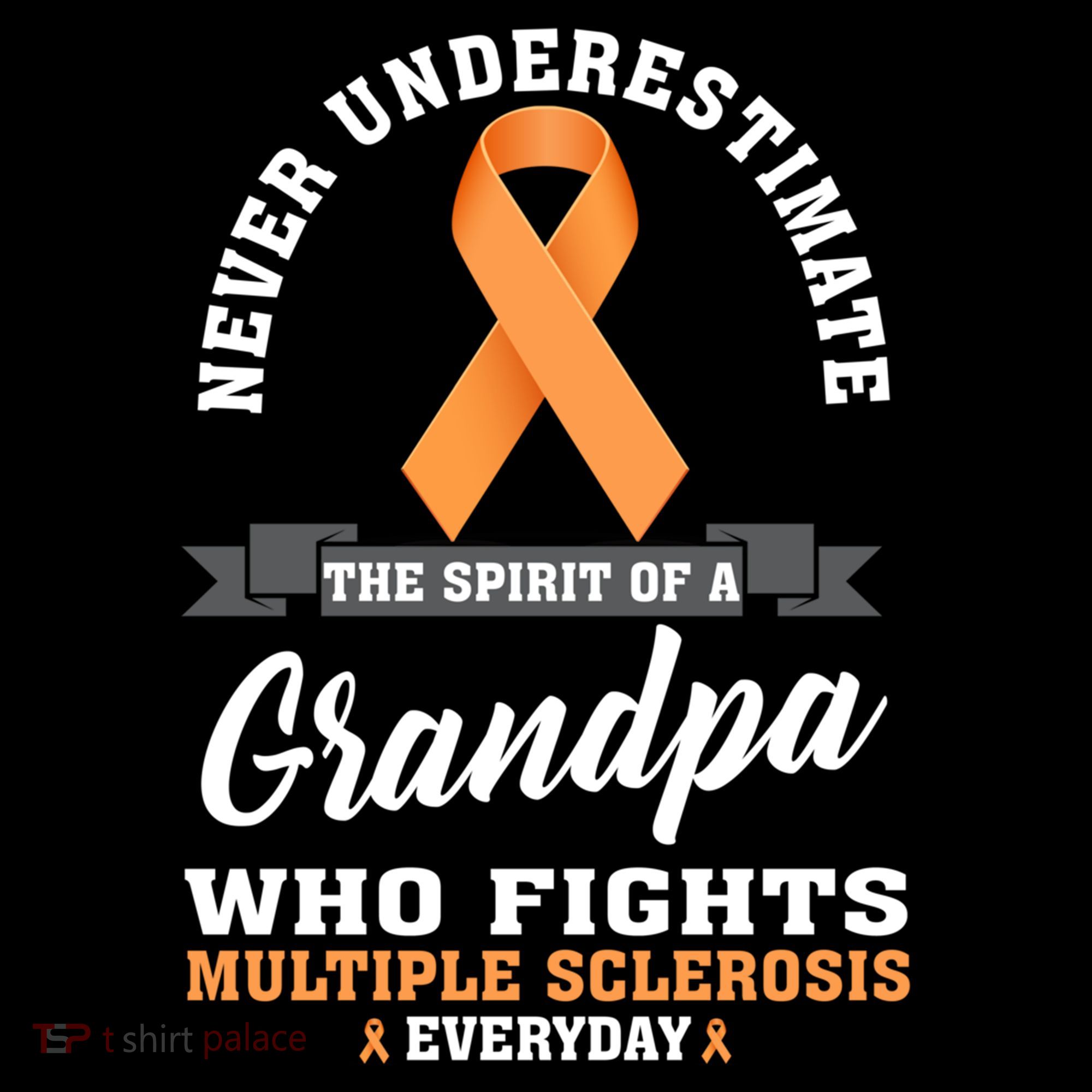 Grandpa Fights Multiple Sclerosis Ms Warrior Gift Women's Hoodie
