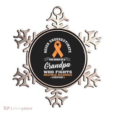 Grandpa Fights Multiple Sclerosis Ms Warrior Gift Ornament