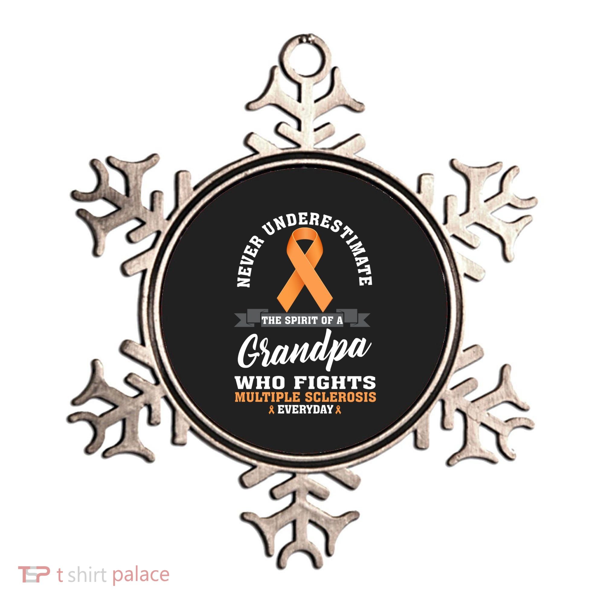 Grandpa Fights Multiple Sclerosis Ms Warrior Gift Ornament