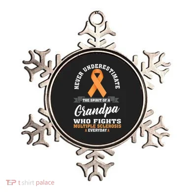 Grandpa Fights Multiple Sclerosis Ms Warrior Gift Ornament