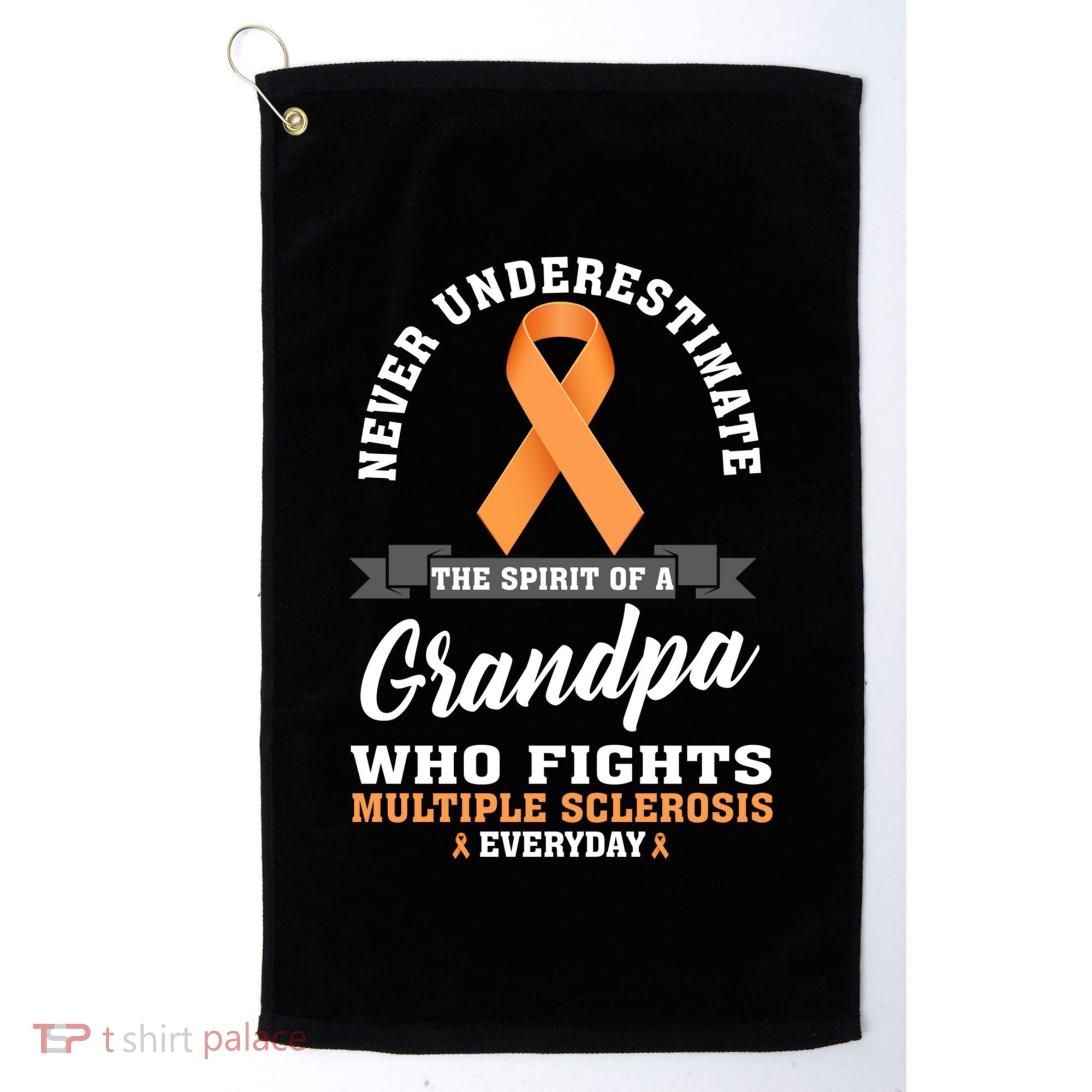 Grandpa Fights Multiple Sclerosis Ms Warrior Gift Golf Towel