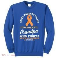 Grandpa Fights Multiple Sclerosis Ms Warrior Gift Sweatshirt thumb 0