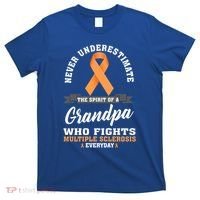 Grandpa Fights Multiple Sclerosis Ms Warrior Gift T-Shirt thumb 0