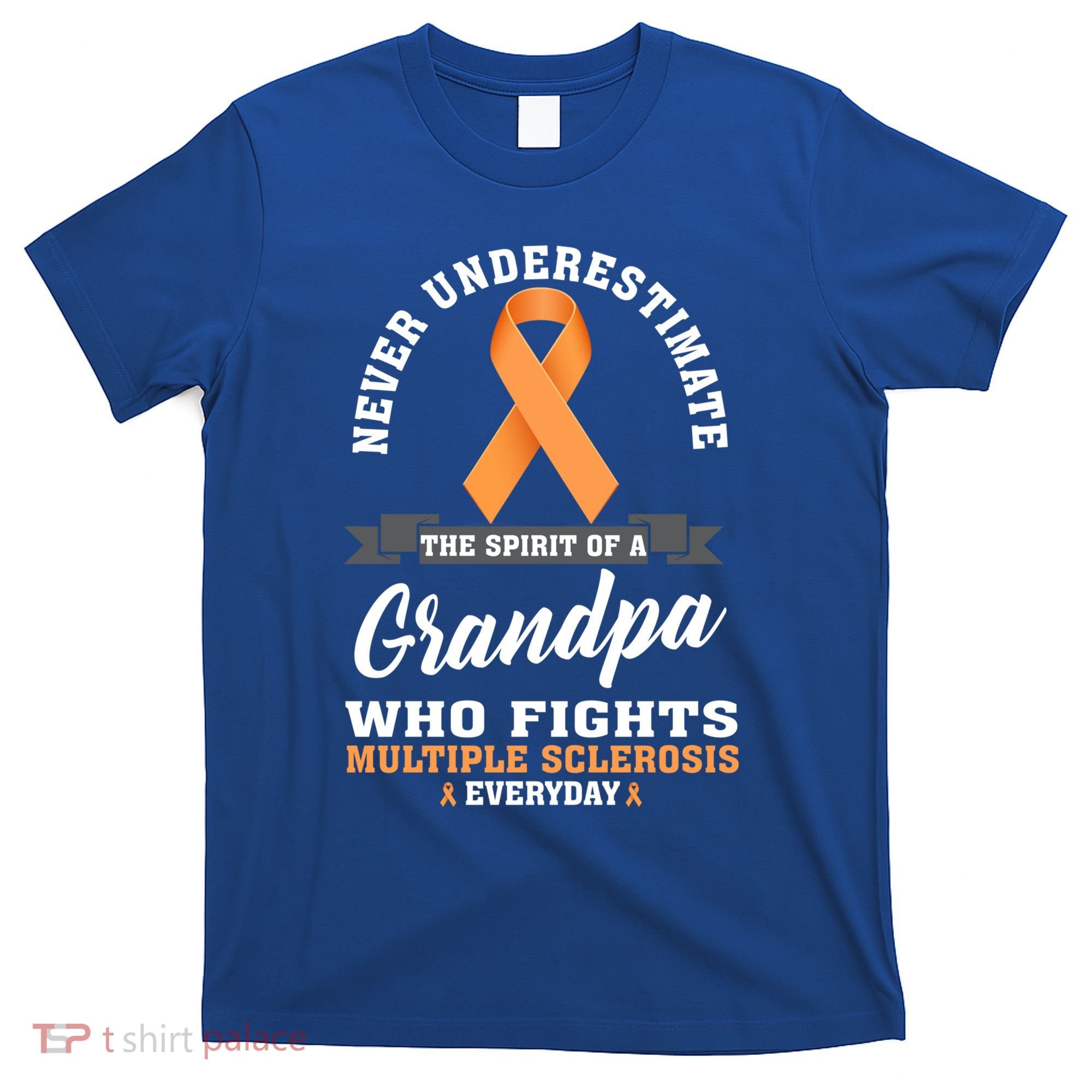 Grandpa Fights Multiple Sclerosis Ms Warrior Gift T-Shirt
