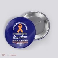 Grandpa Fights Multiple Sclerosis Ms Warrior Gift Button thumb 0