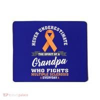 Grandpa Fights Multiple Sclerosis Ms Warrior Gift Mousepad thumb 0