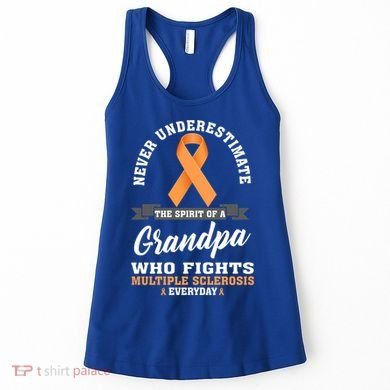 Grandpa Fights Multiple Sclerosis Ms Warrior Gift Women's Tank Top