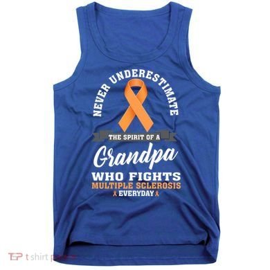 Grandpa Fights Multiple Sclerosis Ms Warrior Gift Tank Top