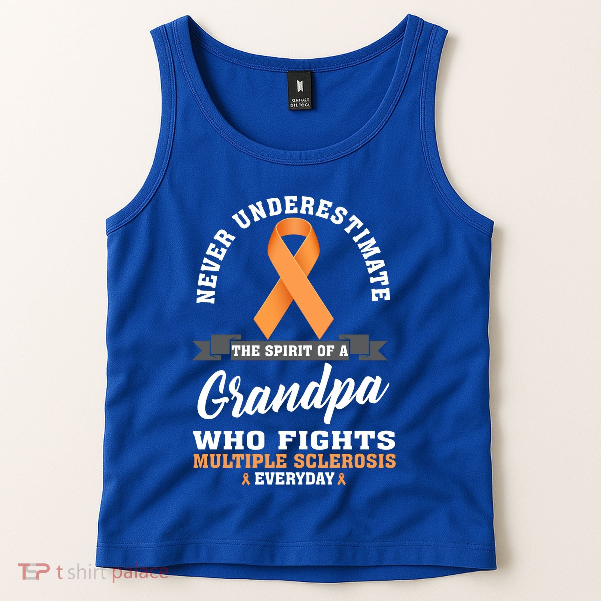 Grandpa Fights Multiple Sclerosis Ms Warrior Gift Tank Top