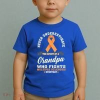 Grandpa Fights Multiple Sclerosis Ms Warrior Gift Toddler T-Shirt thumb 2