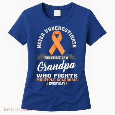 Grandpa Fights Multiple Sclerosis Ms Warrior Gift Women's T-Shirt