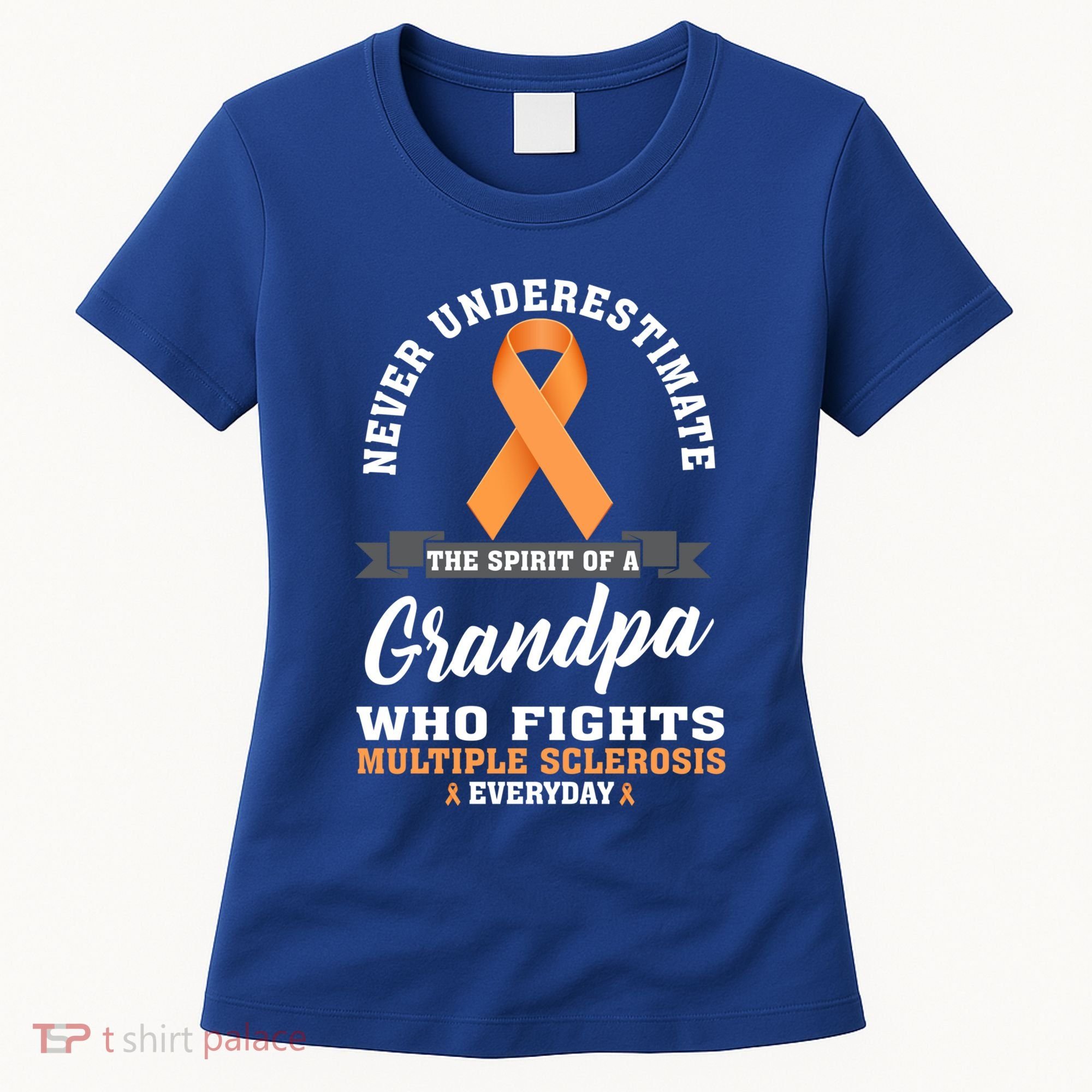 Grandpa Fights Multiple Sclerosis Ms Warrior Gift Women's T-Shirt