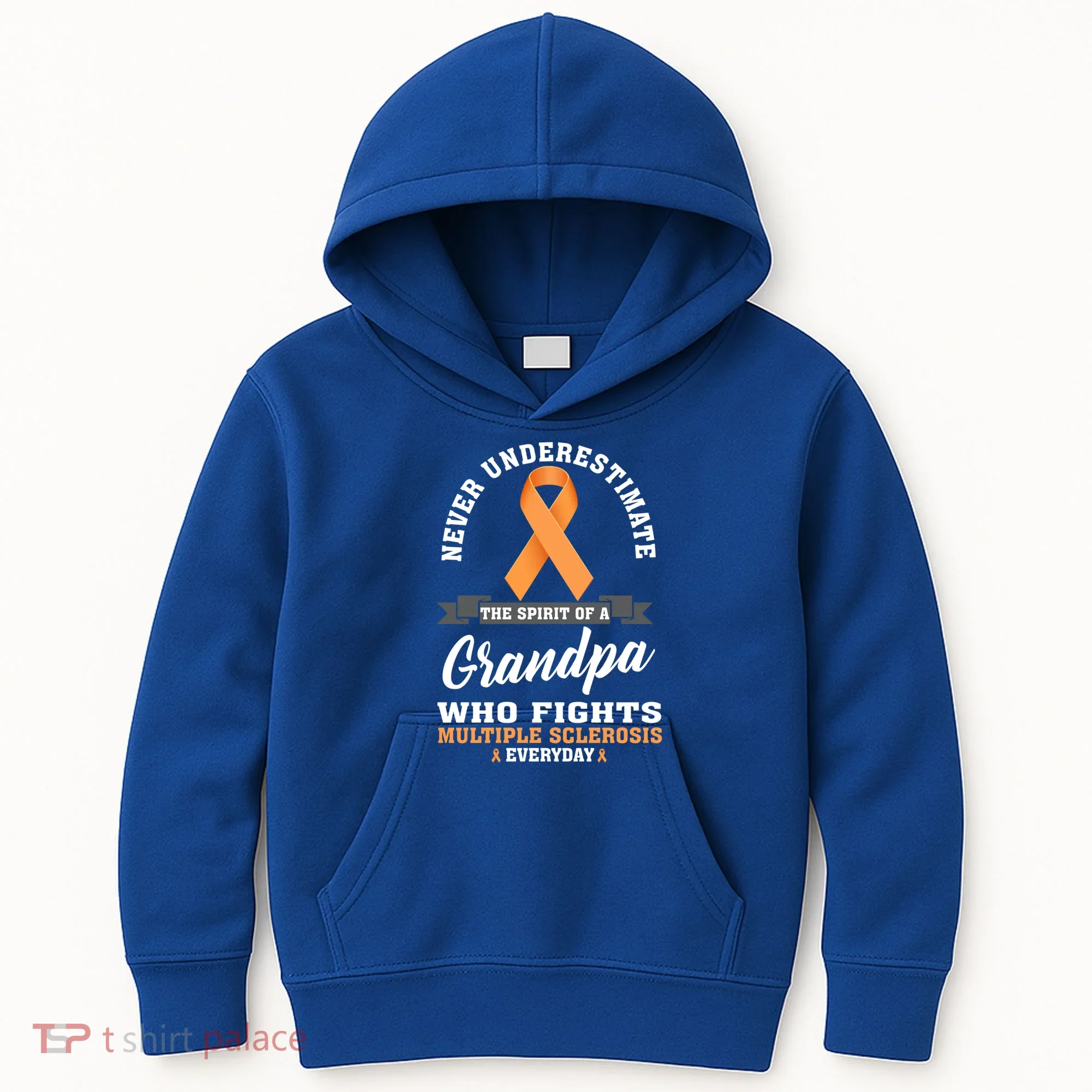 Grandpa Fights Multiple Sclerosis Ms Warrior Gift Kids Hoodie