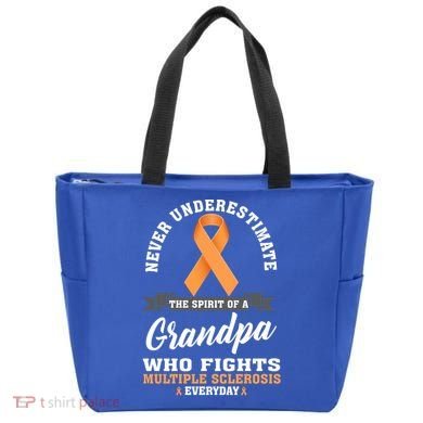 Grandpa Fights Multiple Sclerosis Ms Warrior Gift Tote Bag