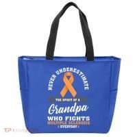 Grandpa Fights Multiple Sclerosis Ms Warrior Gift Tote Bag thumb 0
