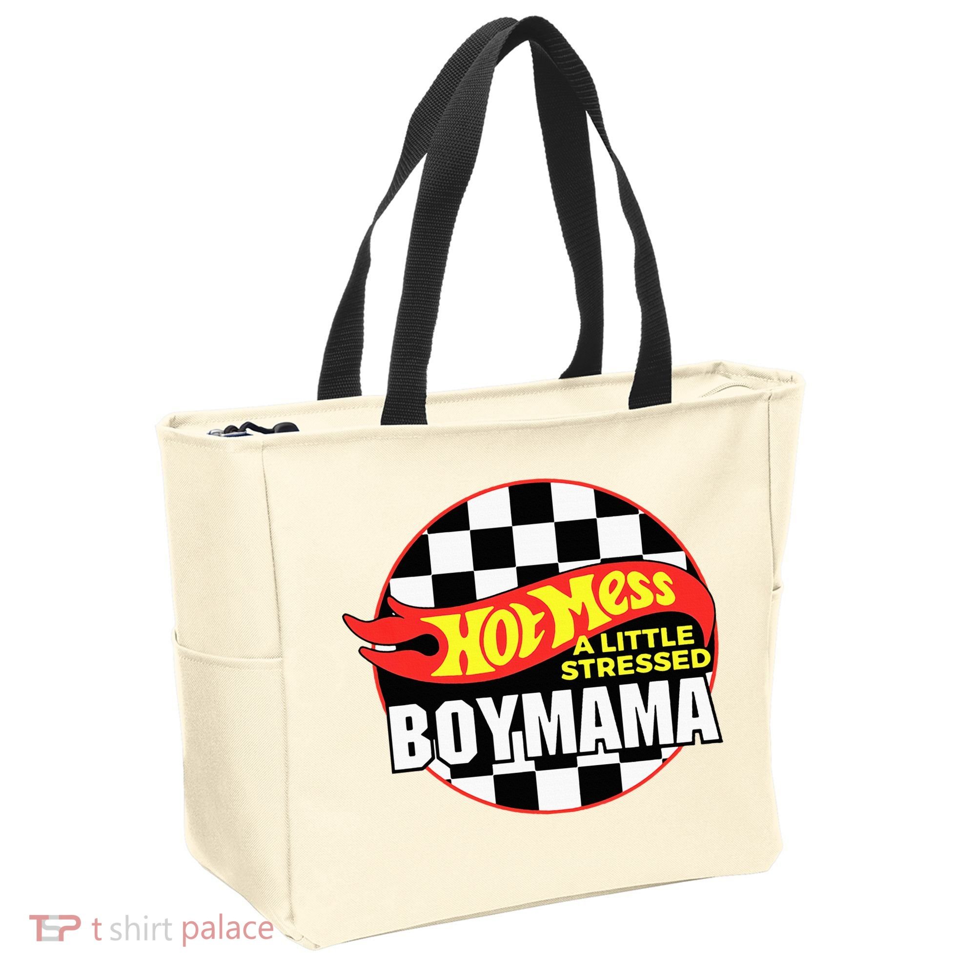Gifts For Mom Hot Mess A Little Stressed Boy Mama Tote Bag