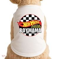 Gifts For Mom Hot Mess A Little Stressed Boy Mama Doggie Tank thumb 0