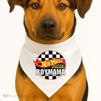 Gifts For Mom Hot Mess A Little Stressed Boy Mama USA-Made Doggie Bandana thumb 1
