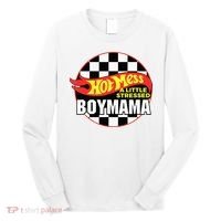 Gifts For Mom Hot Mess A Little Stressed Boy Mama Long Sleeve Shirt thumb 0