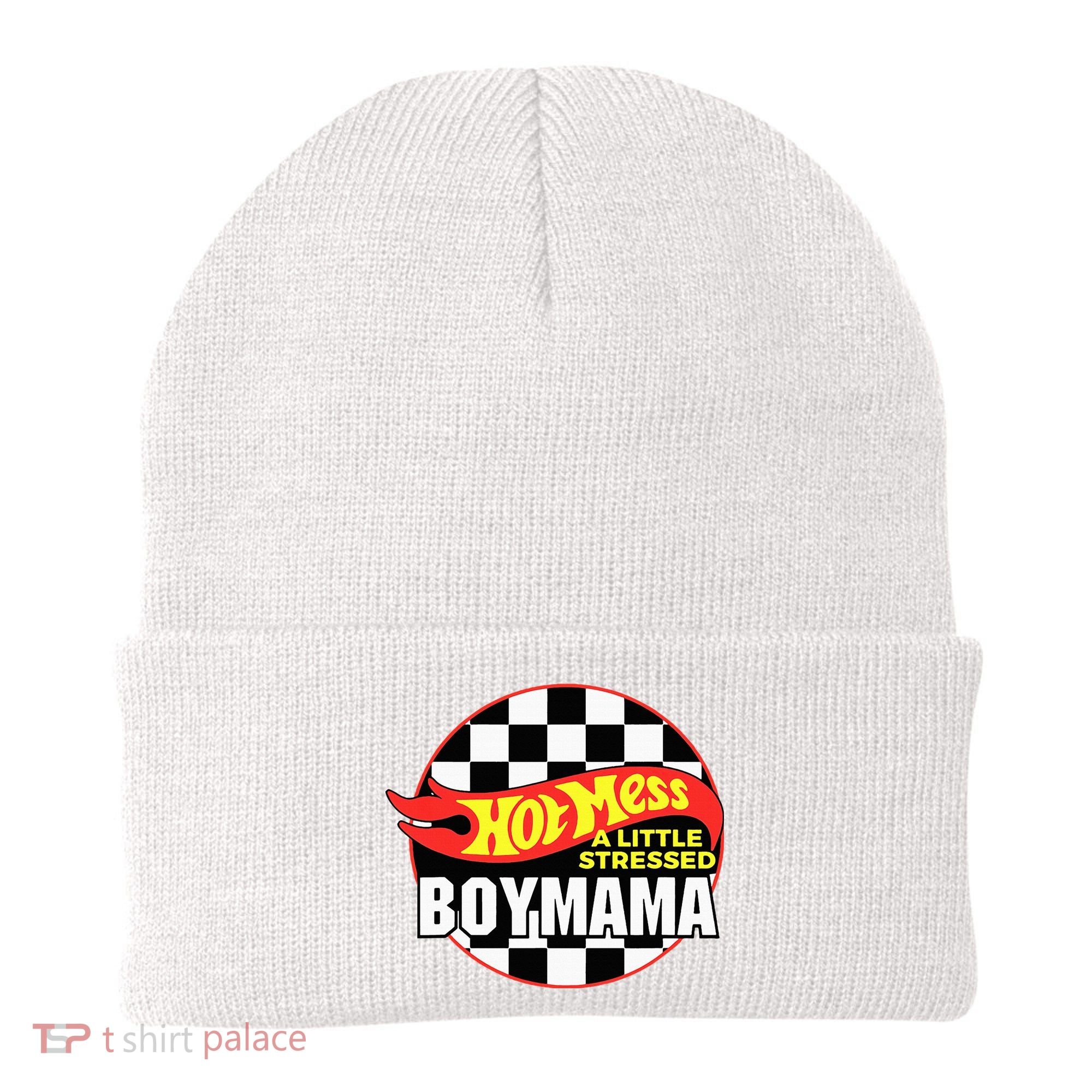 Gifts For Mom Hot Mess A Little Stressed Boy Mama Beanie