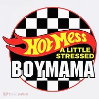 Gifts For Mom Hot Mess A Little Stressed Boy Mama Women's Hoodie thumb 2
