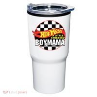 Gifts For Mom Hot Mess A Little Stressed Boy Mama Tumbler thumb 0