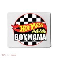 Gifts For Mom Hot Mess A Little Stressed Boy Mama Mousepad thumb 0