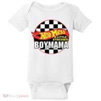 Gifts For Mom Hot Mess A Little Stressed Boy Mama Baby Bodysuit thumb 0