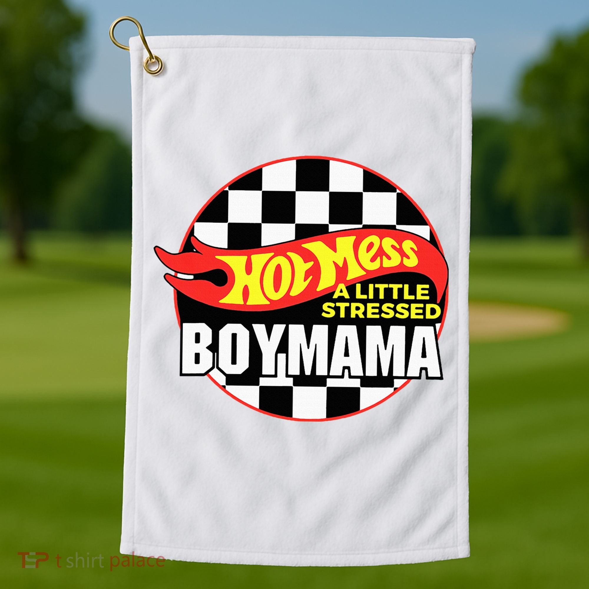 Gifts For Mom Hot Mess A Little Stressed Boy Mama Golf Towel