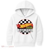 Gifts For Mom Hot Mess A Little Stressed Boy Mama Kids Hoodie thumb 0