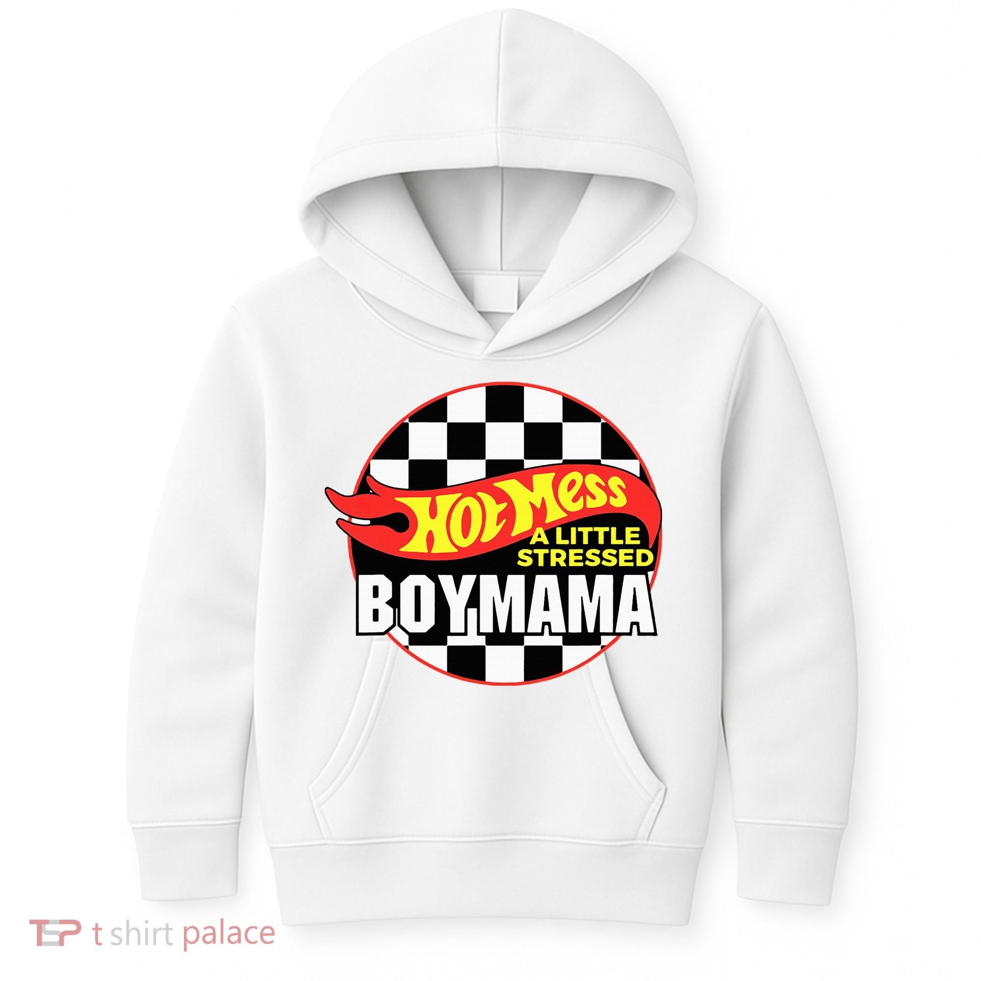 Gifts For Mom Hot Mess A Little Stressed Boy Mama Kids Hoodie