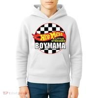 Gifts For Mom Hot Mess A Little Stressed Boy Mama Kids Hoodie thumb 4