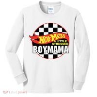 Gifts For Mom Hot Mess A Little Stressed Boy Mama Kids Long Sleeve Shirt thumb 0