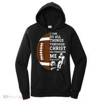Gifts Football Motivational Bible Verse Christian  Women's Hoodie thumb 0