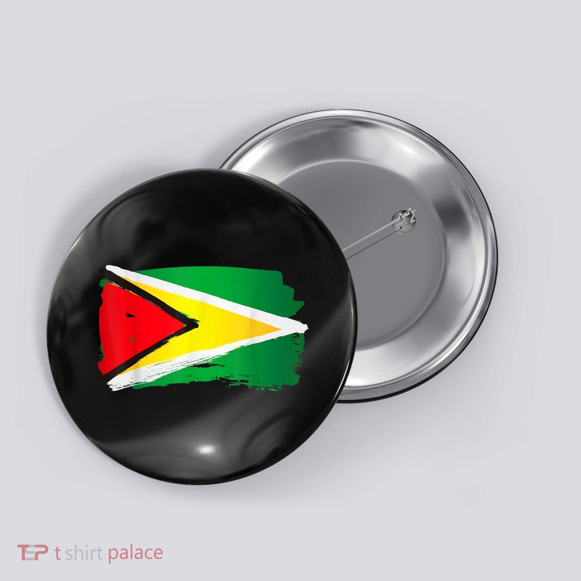 Guyana Flag Paint Style Button