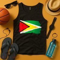 Guyana Flag Paint Style Tank Top thumb 4