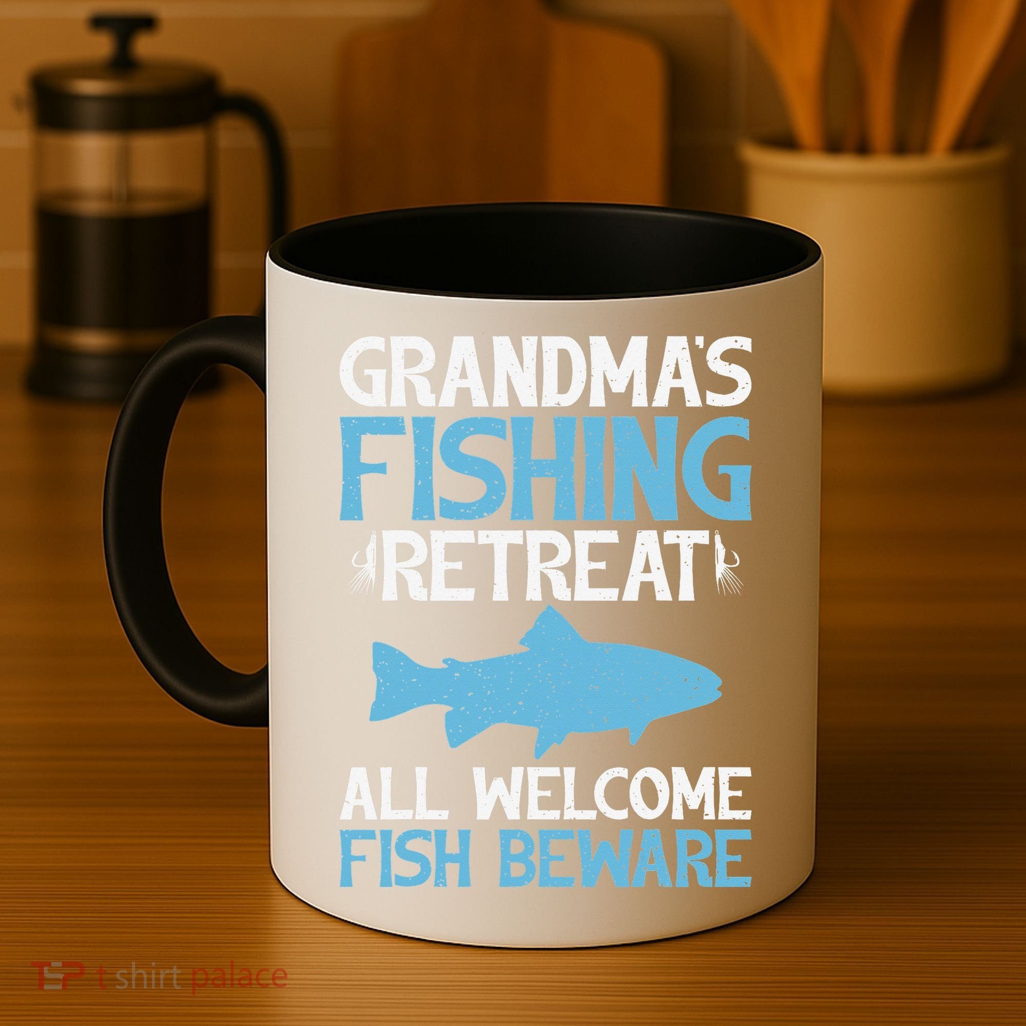 Grandmas Fishing Retreat All Welcome Fish Beware Grandma Coffee Mug