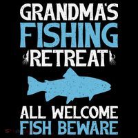 Grandmas Fishing Retreat All Welcome Fish Beware Grandma Coffee Mug thumb 5